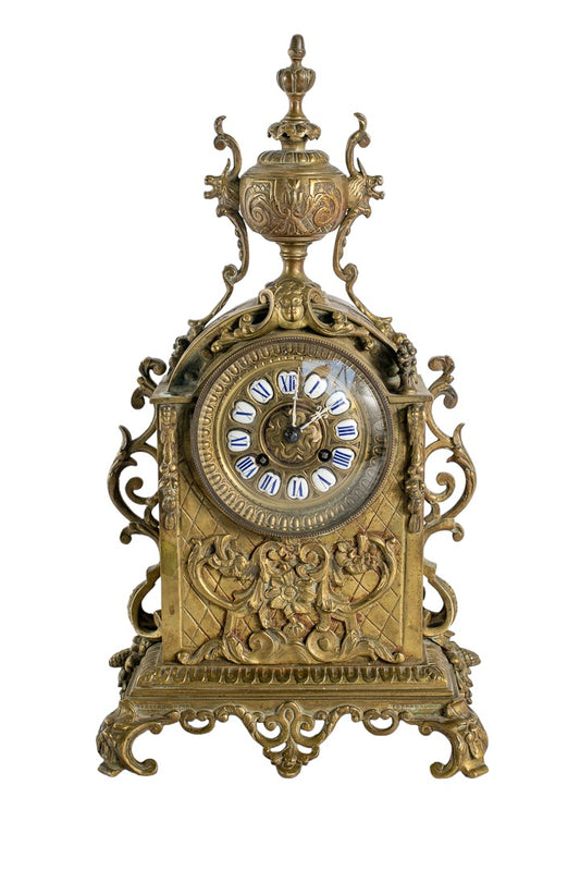 french louis xiv brass clock
