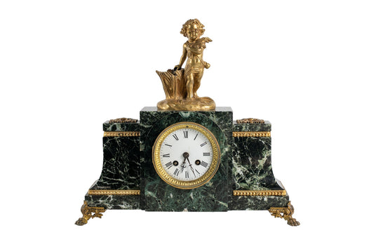 antique bronze mantel clock