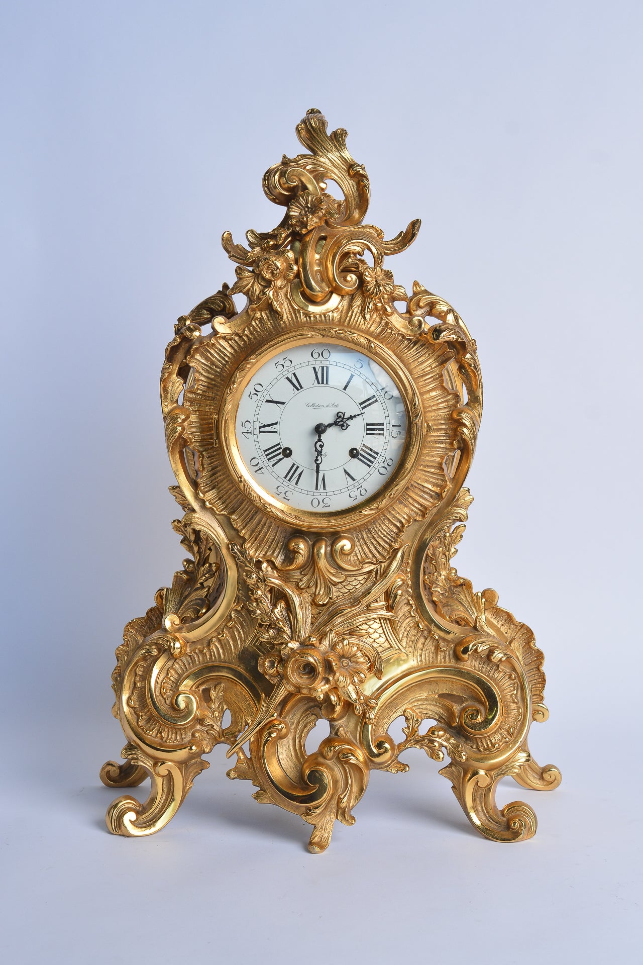 Antique French Ormolu Eight Day Clock