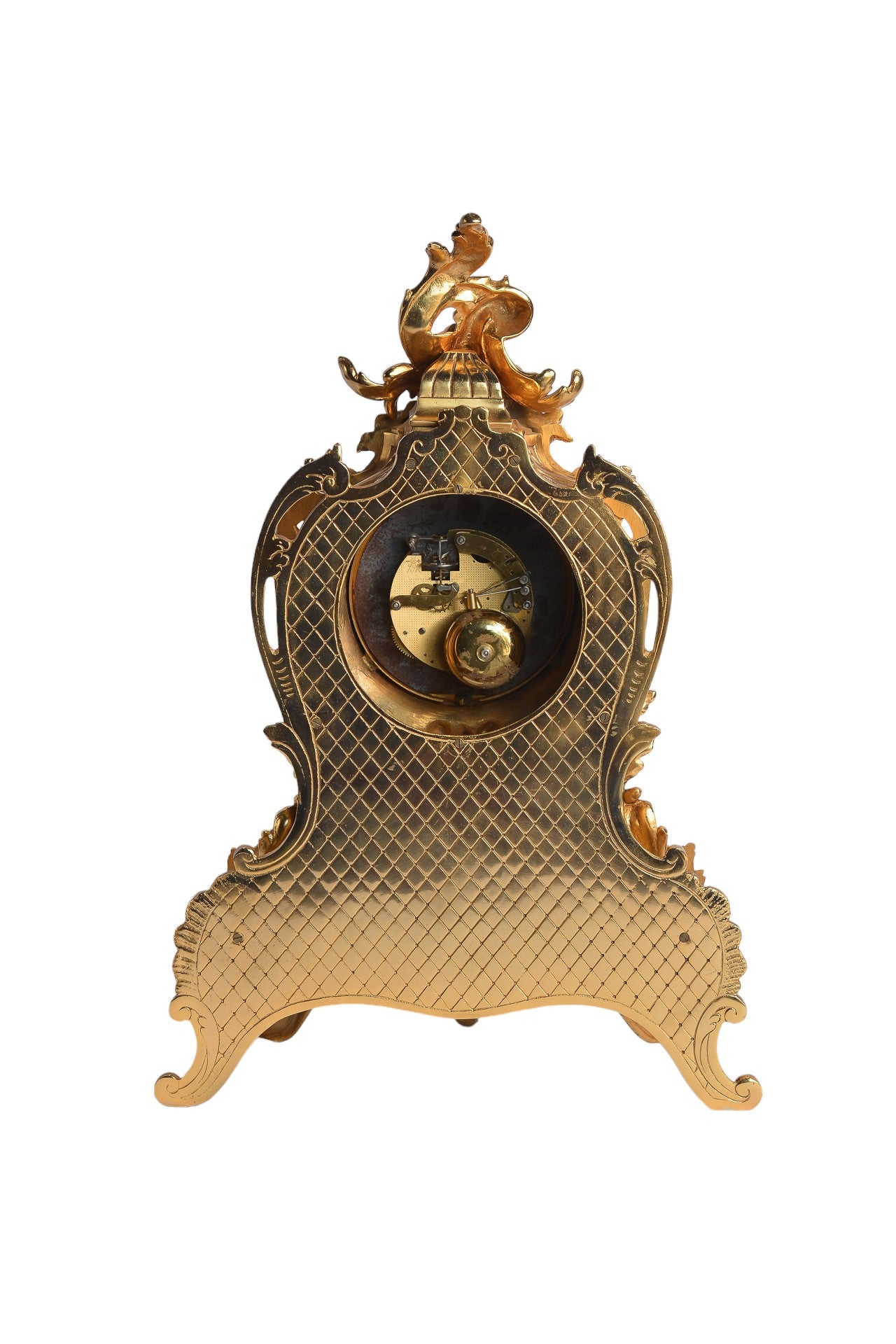 Louis XV Style Gilt Bronze Mantle Clock